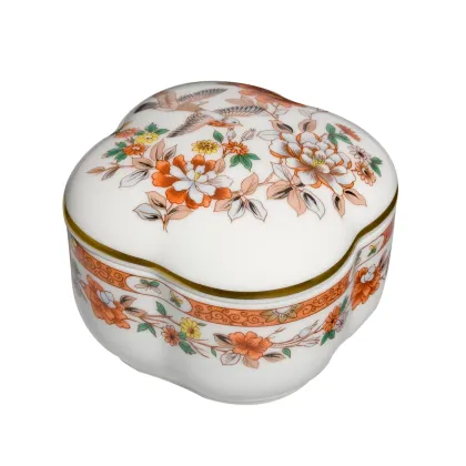 Zdjęcie Stylowy porcelanowy pojemnik Gomos z kolekcji Magnolia - Vista Alegre