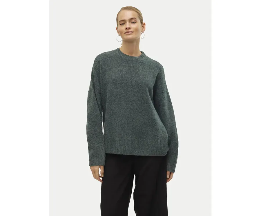 obrazek 1 Vero Moda Sweter Boom 10320463 Zielony Loose Fit