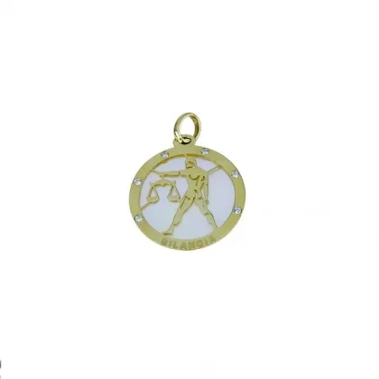 Zdjęcie Znak zodiaku waga zawieszka z włoch