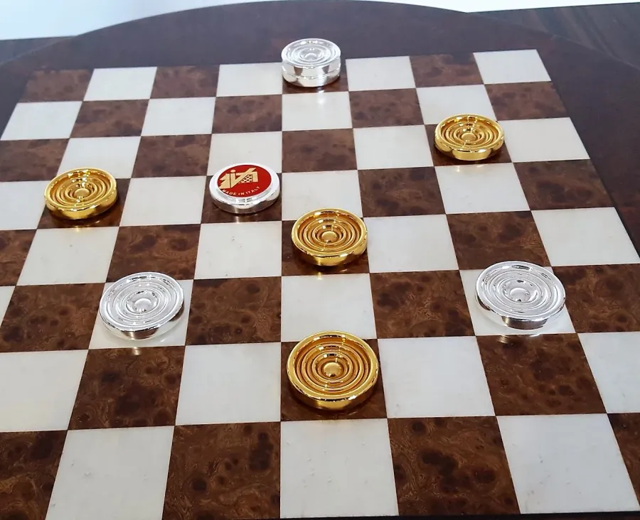 obrazek 2 Warcaby platerowane srebrem i złotem - 24 pionki 19GS