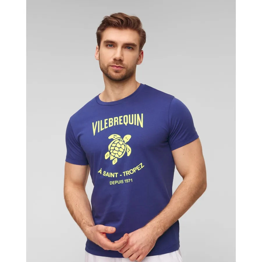 obrazek 1 Granatowy T-shirt Męski Vilebrequin Portisol