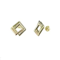 Picture Wonderful double rhombus-shaped earrings