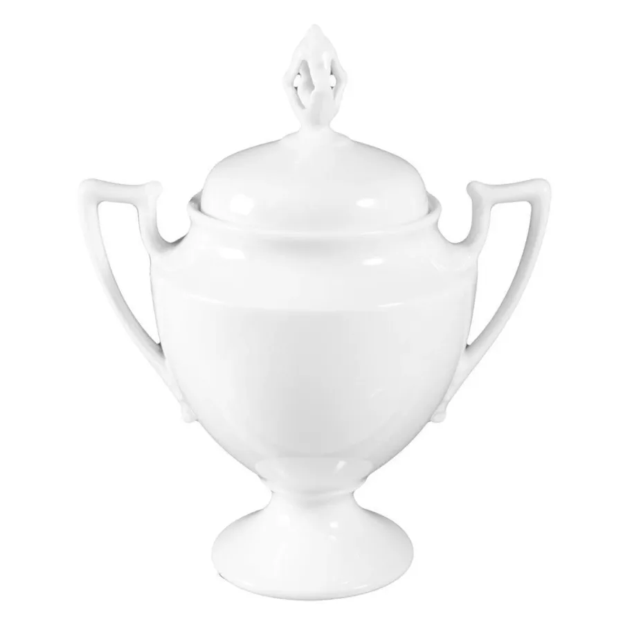 obrazek 1 Wyjątkowa biała porcelanowa cukiernica o klasycznym kształcie - Tettau