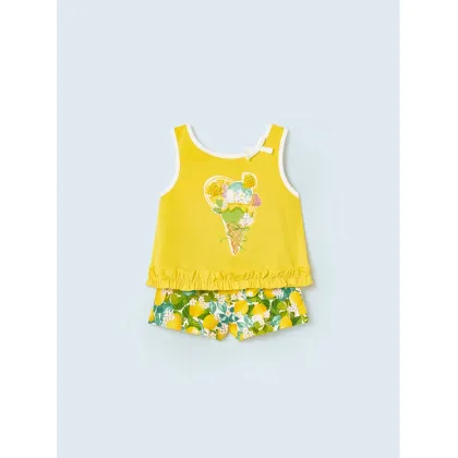 Zdjęcie Mayoral Komplet top i szorty materiałowe 1277 Kolorowy Regular Fit