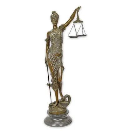Zdjęcie Prestiżowa rzeźba przedstawiająca sprawiedliwość z brązu