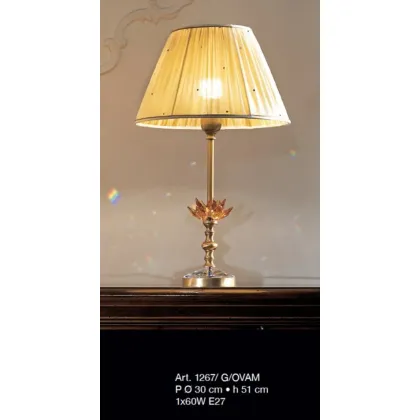 Picture Lamp with a flower in the color of old gold and amber - Il Paralume Marina