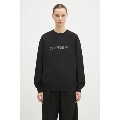 Zdjęcie Carhartt WIP bluza Rivet Script Sweat damska kolor czarny z aplikacją I034420.0M4XX