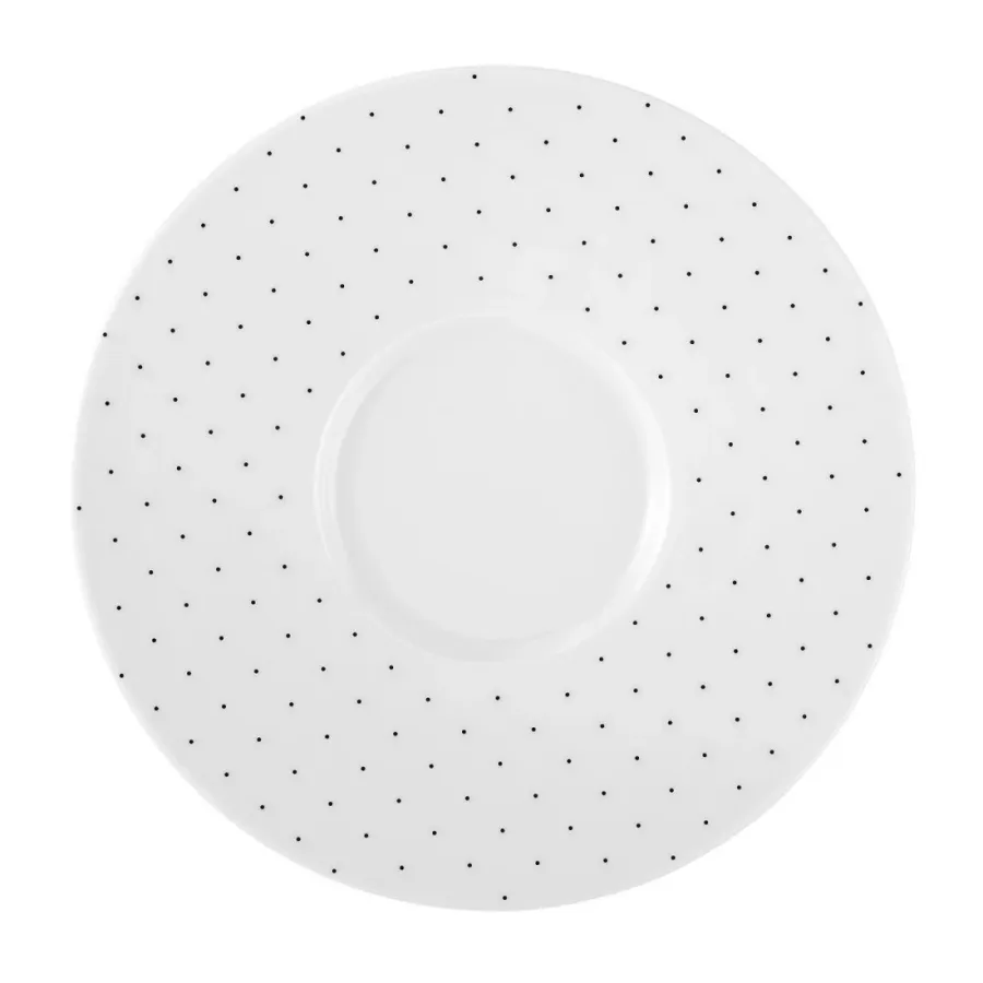 obrazek 1 Wyjątkowy porcelanowy duży spodek 17,5 cm z geometrycznym zdobieniem - Seltmann Weiden
