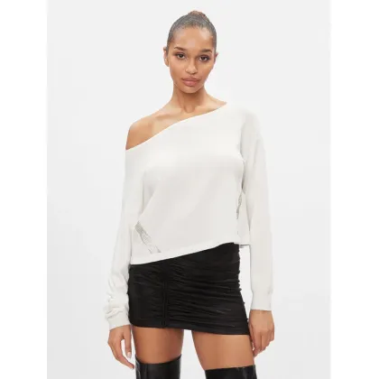 Zdjęcie Liu Jo Sport Sweter TA4159 MS49I Écru Cropped Fit