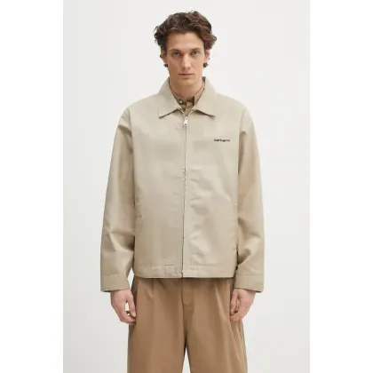 Zdjęcie Carhartt WIP kurtka Module Script Jacket kolor beżowy przejściowa I032977.AW02