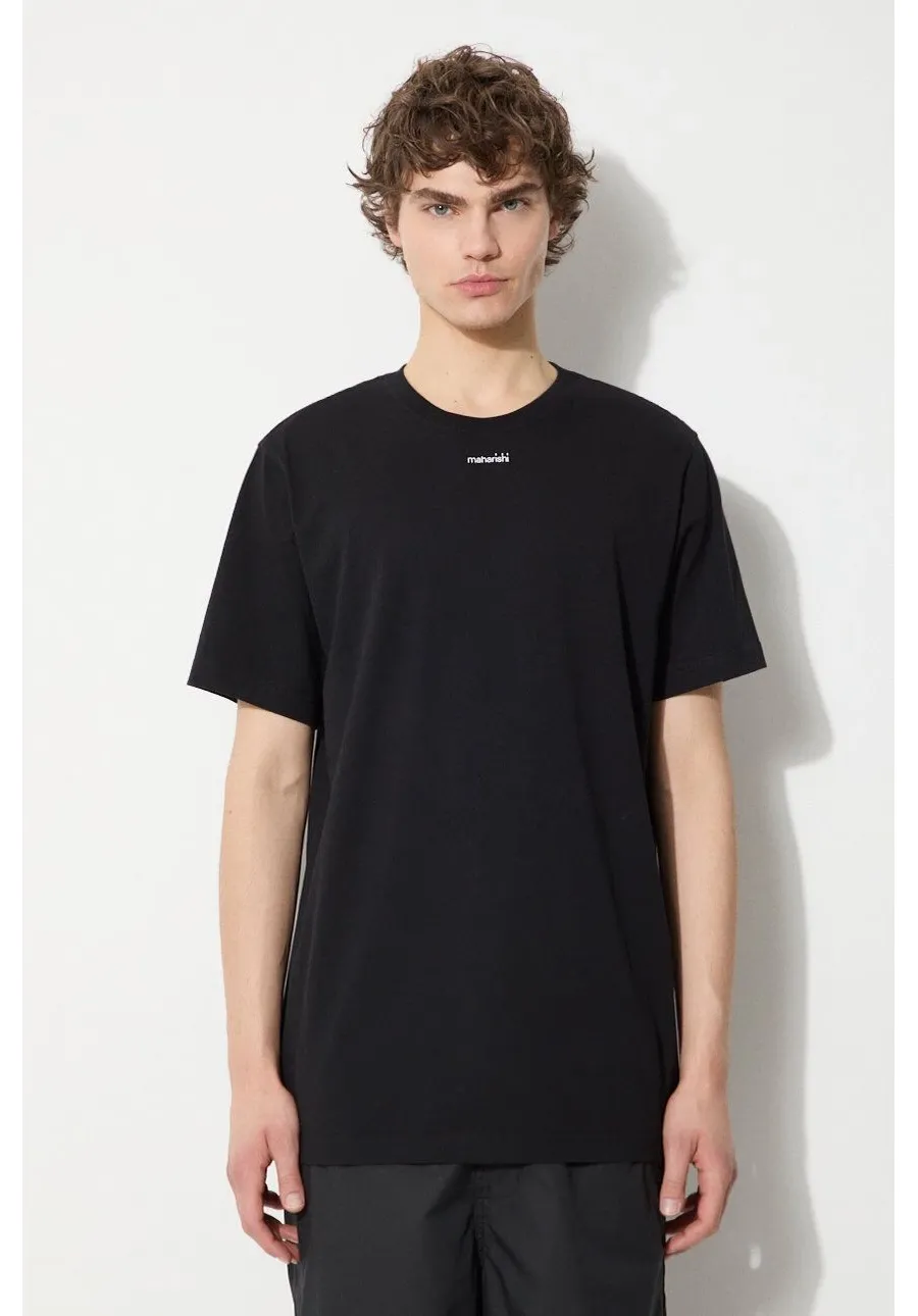 obrazek 1 Maharishi t-shirt bawełniany Micro Maharishi męski kolor czarny gładki 1307.BLACK