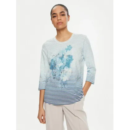 Zdjęcie Olsen Bluzka 11104981 Niebieski Regular Fit