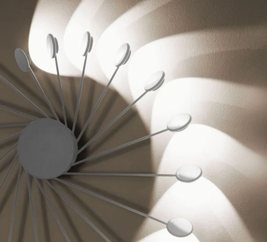 obrazek 3 Ozdobna lampa ścienna i sufitowa - biały kolor - 18x2W, 3780lm, 3000K