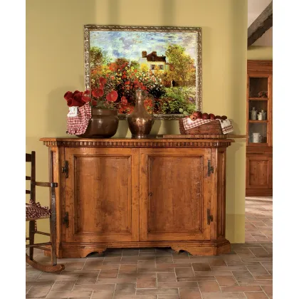 Zdjęcie Piękna włoska komoda z litego drewna z rzeźbioną ramą