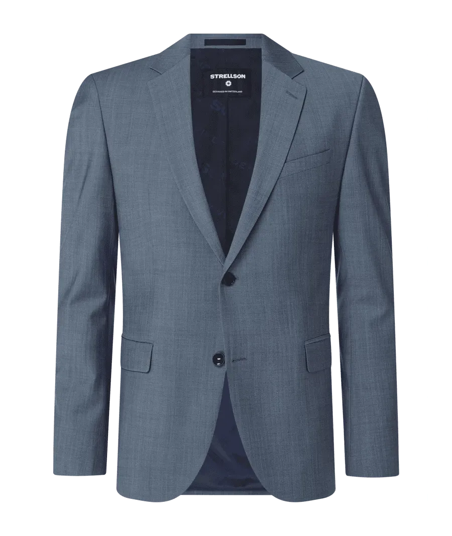 obrazek 1 Marynarka zapinana na 2 guziki o kroju slim fit z dodatkiem streczu model ‘Aidan’