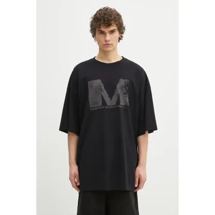 Zdjęcie MM6 Maison Margiela t-shirt bawełniany męski kolor czarny z nadrukiem SH0GC0048