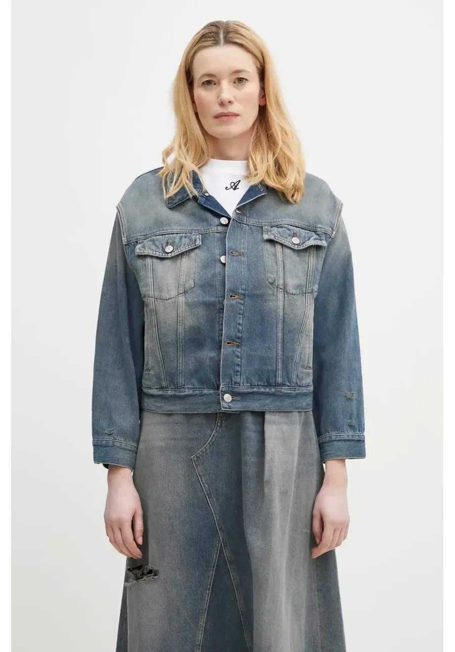 obrazek 1 MM6 Maison Margiela kurtka jeansowa kolor niebieski przejściowa oversize S52AM0319