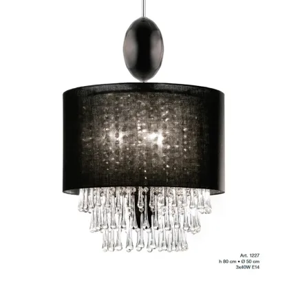 Zdjęcie Stylowa lampa sufitowa z kloszem i kroplami ze szkła Murano - Il Paralume Marina