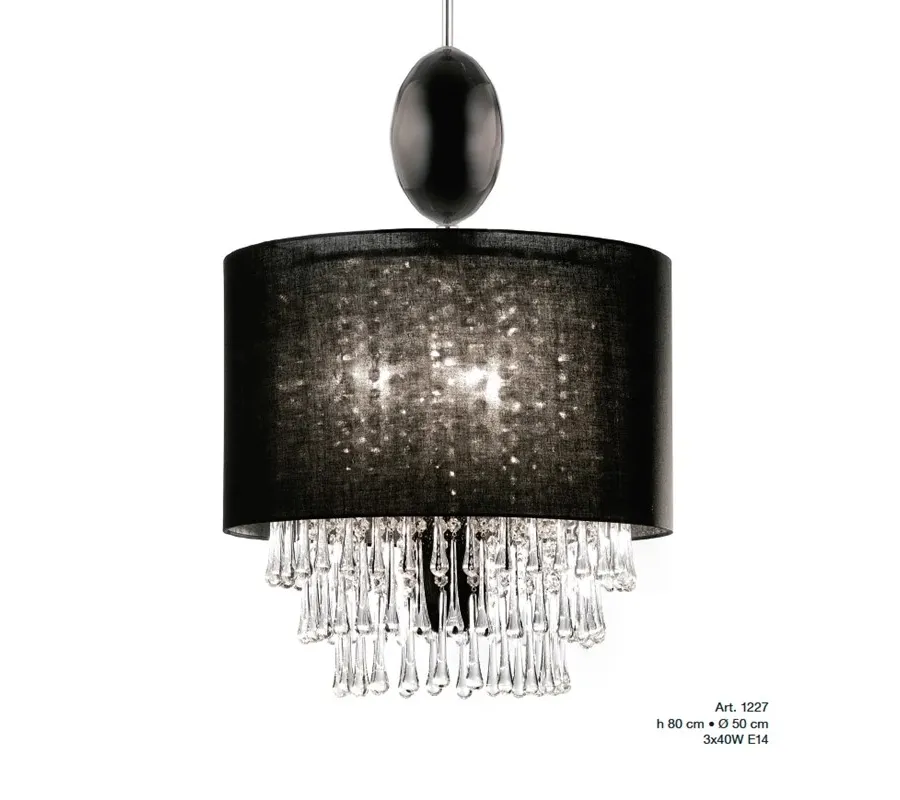 obrazek 1 Stylowa lampa sufitowa z kloszem i kroplami ze szkła Murano - Il Paralume Marina