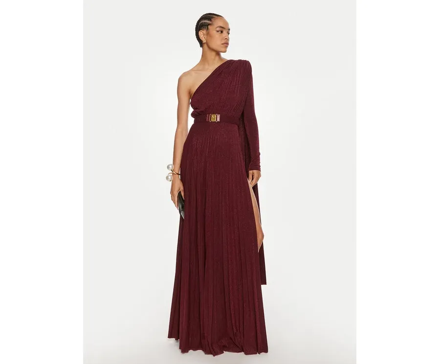 obrazek 1 Elisabetta Franchi Sukienka wieczorowa AB-686-46E2 Bordowy Regular Fit