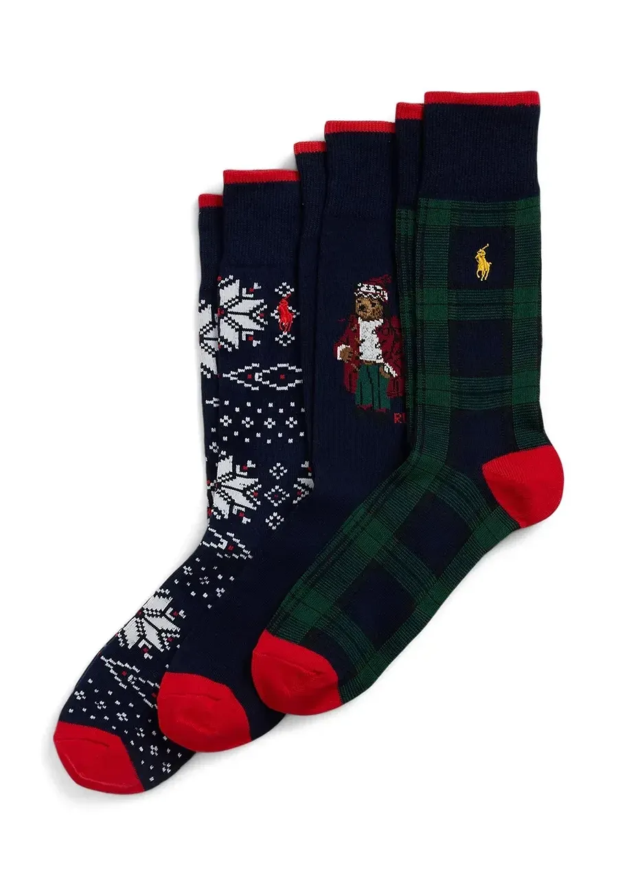 obrazek 1 Polo Ralph Lauren skarpetki 3-pack męskie kolor szary 449958861