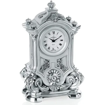 Picture Silver-plated clock for the living room