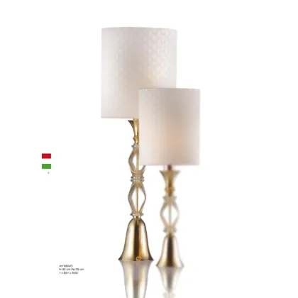 Picture A table lamp made of metal and Murano glass with a unique design - Il Paralume Marina