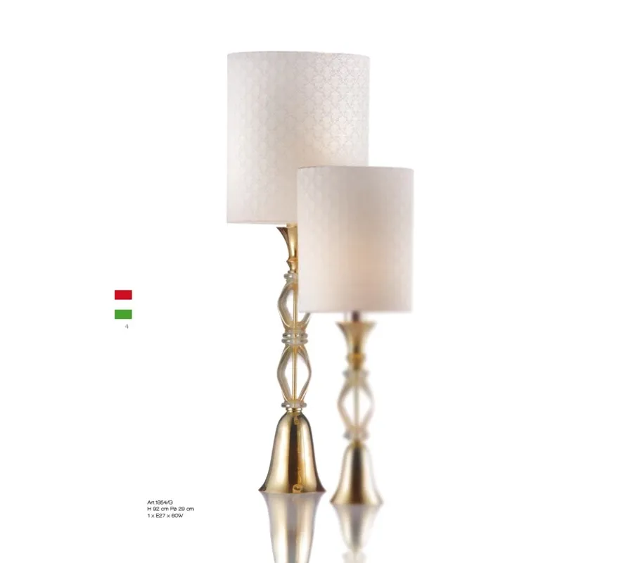 obrazek 1 Lampa stołowa z metalu i szkła Murano o wyjątkowym wzornictwie - Il Paralume Marina