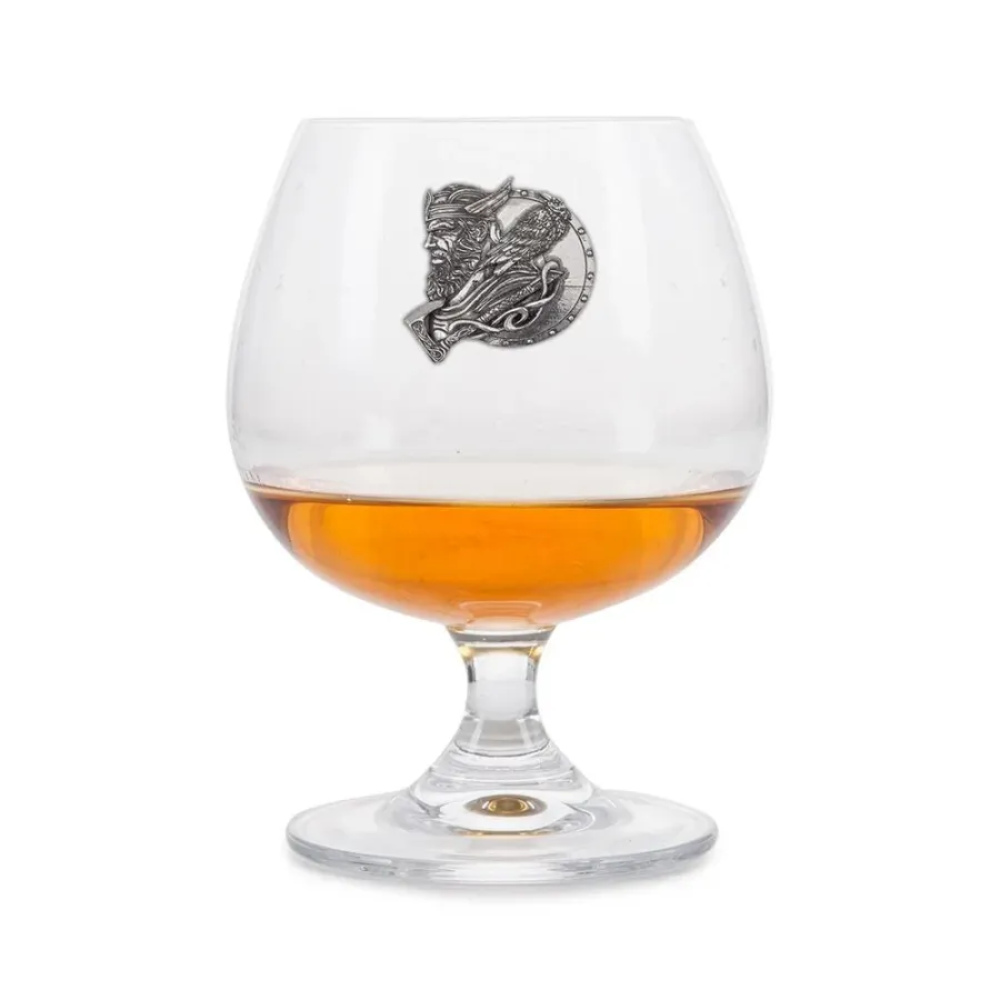 obrazek 1 Stylowy prezent - kieliszek do brandy z przedstawieniem wojownika Wikingów