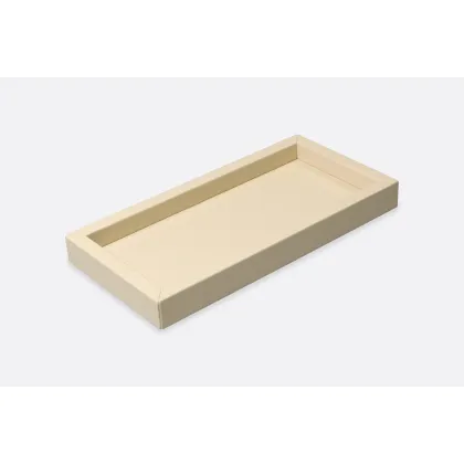 Zdjęcie Wyjątkowa mała biała skórzana taca - do kuchni