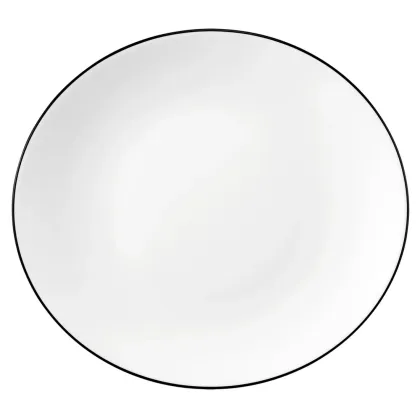 Zdjęcie Luksusowy porcelanowy owalny talerz obiadowy 29 cm - Seltmann Weiden