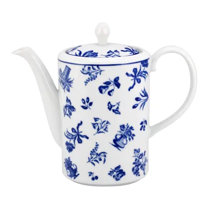 Picture Chintz Azul porcelain coffee pot with a decorative plant motif - Vista Alegre