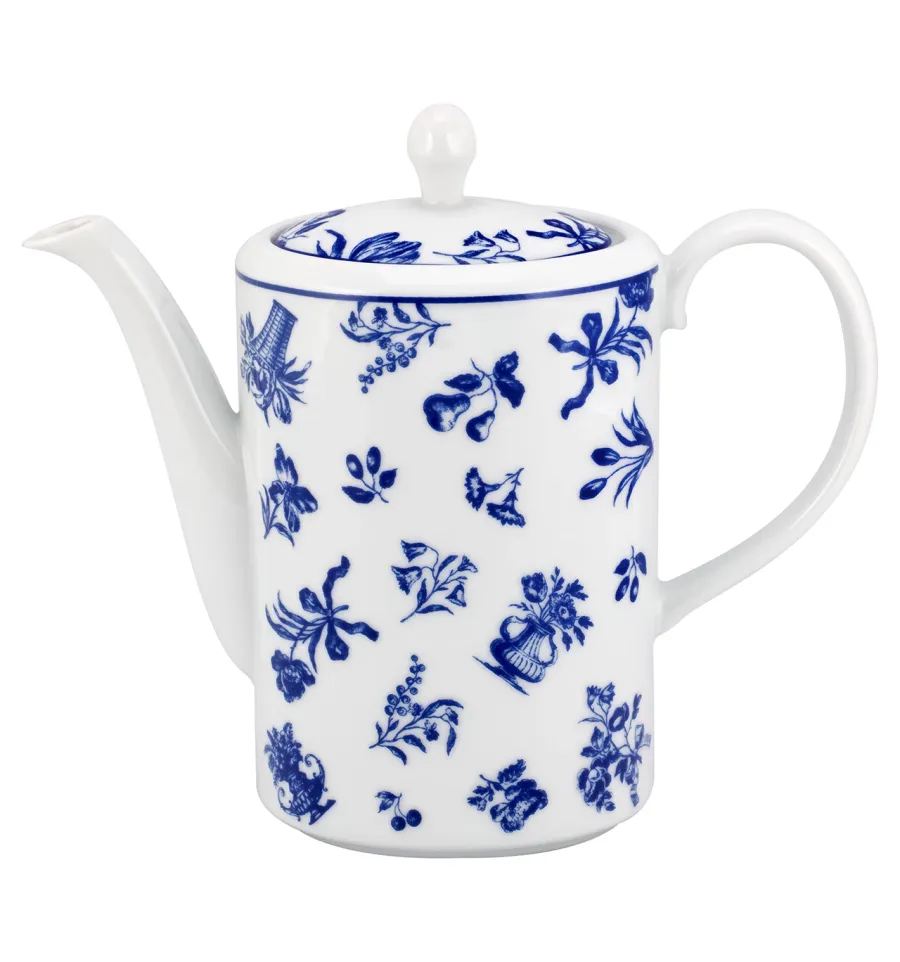 obrazek 1 Porcelanowy dzbanek do kawy Chintz Azul z ozdobnym motywem roślinnym - Vista Alegre