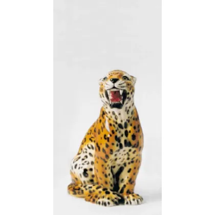 Picture Elegant leopard made of ceramics - Il Gattopardo