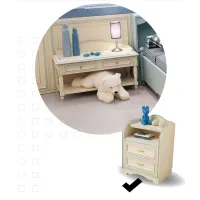 Zdjęcie Stolik nocny z dwoma szufladami do dziecięcego pokoju - Ferretti e Ferretti