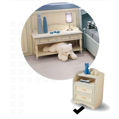 Zdjęcie Stolik nocny z dwoma szufladami do dziecięcego pokoju - Ferretti e Ferretti