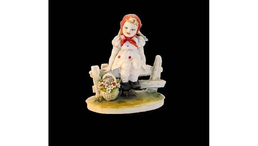 obrazek 1 Mała dziewczynka z kwiatami - włoska porcelana
