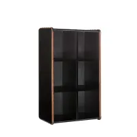 Picture Stylish 6-compartment bookcase in black - Authentic Models