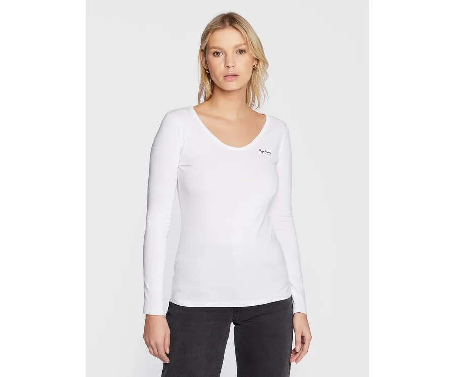 obrazek 1 Pepe Jeans Bluzka Corine PL505306 Biały Regular Fit