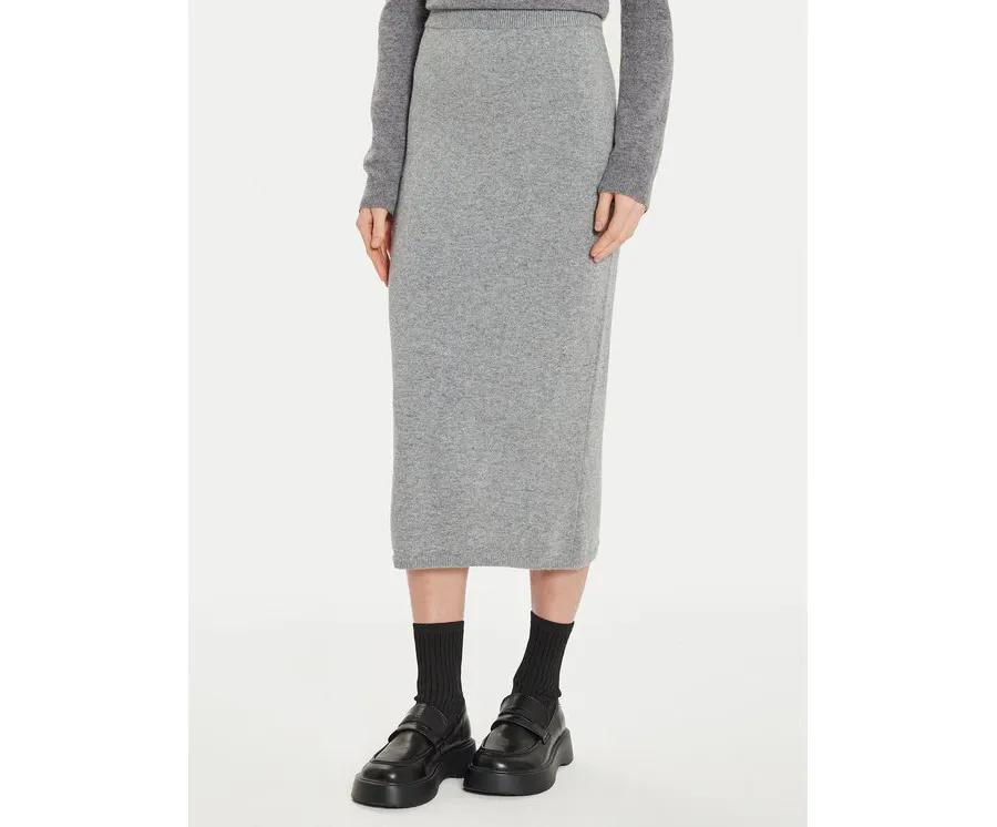 obrazek 1 ViCOLO Spódnica midi 22085S Szary Regular Fit