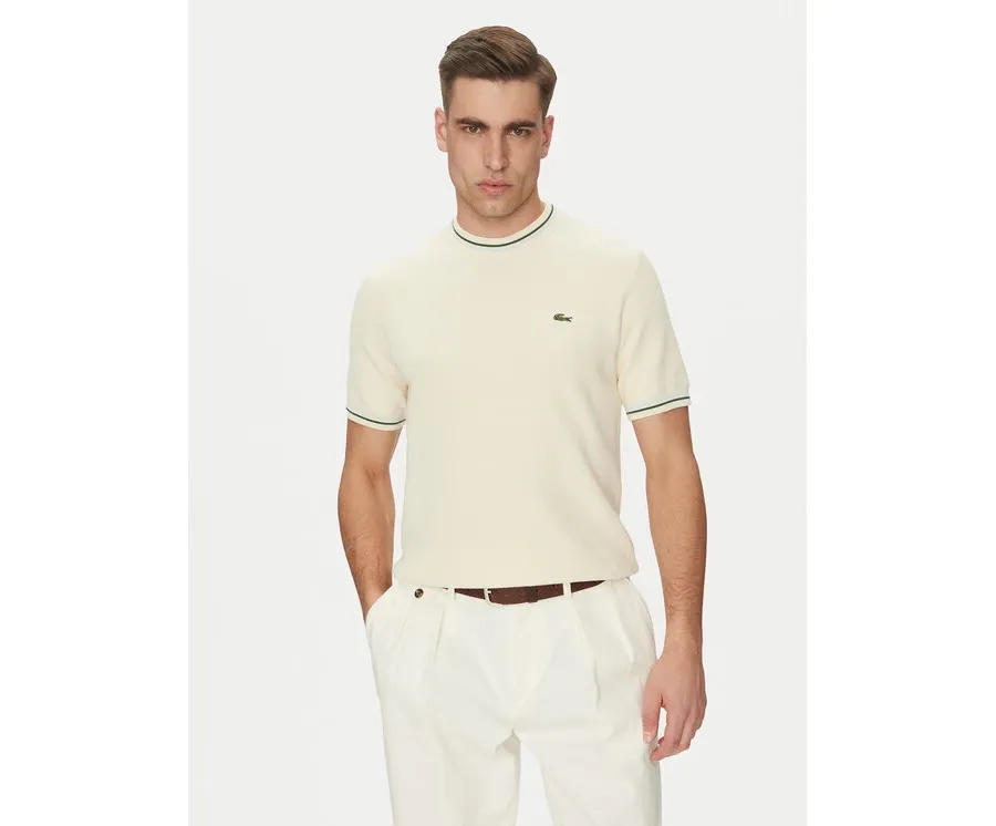 obrazek 1 Lacoste Sweter AH9301 Beżowy Regular Fit