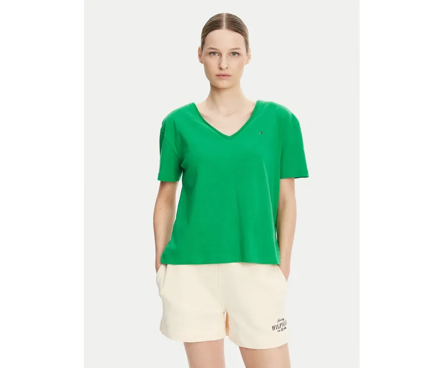 obrazek 1 Tommy Hilfiger T-Shirt WW0WW43901 Zielony Relaxed Fit