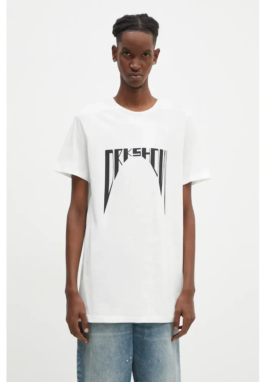 obrazek 1 Rick Owens t-shirt bawełniany Level T męski kolor biały z nadrukiem DU02D2250.RNEP4