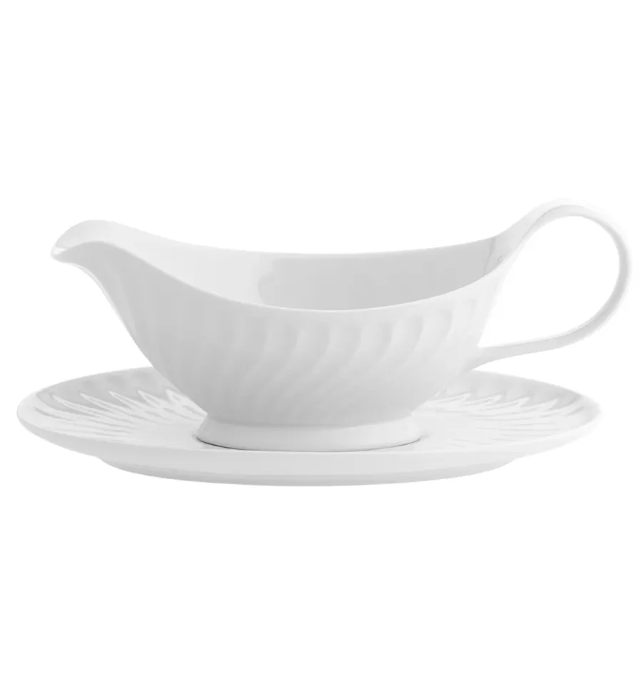 picture 9 A large set of Sagres porcelain dinnerware with a unique wave-like decoration - Vista Alegre