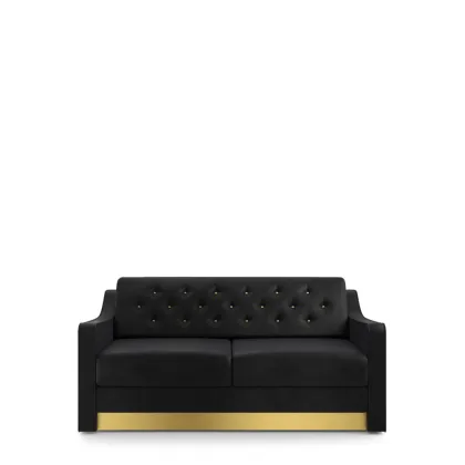 Zdjęcie Dwuosobowa sofa z kwadratowymi poduszkami na siedzisku i oparciu H.90xL.180xP.96 cm