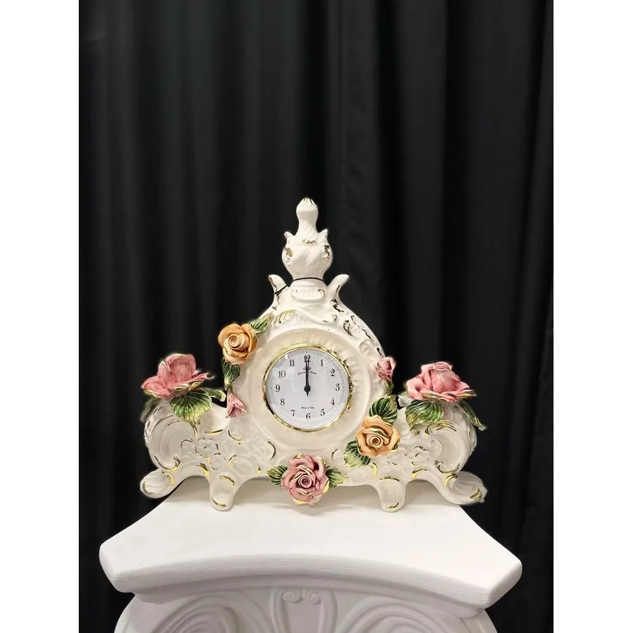 obrazek 1 Stylowy zegar zdobiony kwiatami z Włoch