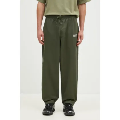 Zdjęcie NEIGHBORHOOD spodnie bawełniane Easy Pants kolor zielony proste 242TSNH.PTM02