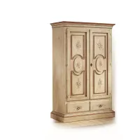 Picture Lovely decorated wardrobe with 2 doors and 2 drawers - Zanini