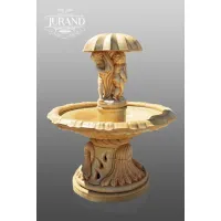 Zdjęcie Piękna włoska fontanna do ogrodu z parasolem