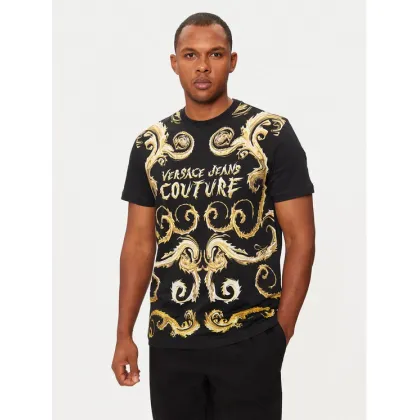 Zdjęcie Versace Jeans Couture T-Shirt 77GAH6SC Czarny Regular Fit
